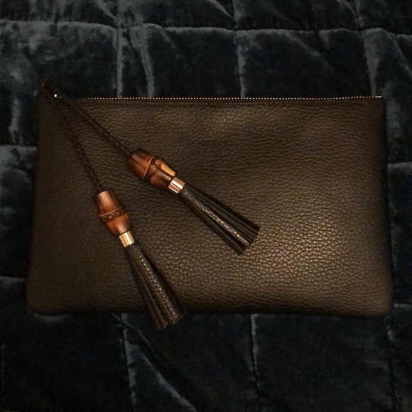 gucci black tassel bag